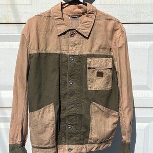 Diesel Men's Linen Blend Button Down Workwear Shirt